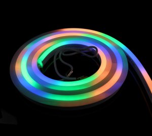 Wide Top LED Neon Strip Light with RGBW Dynamic Pixel Effects for Indoor and Outdoor Architectural Installations