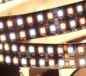 Ultra-Bright Double Row Tunable White LED Strip Light with High Color Rendering CRI 95+