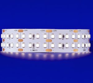 High-CRI/Efficacy Double Row Static White LED Strip Lights for Linear, Cove, Under Cabinet, and Architectural Installations