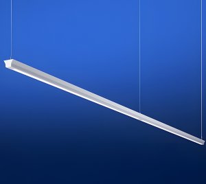 Suspended Linear Direct and Indirect LED Lighting Fixture for Commercial and Office Spaces