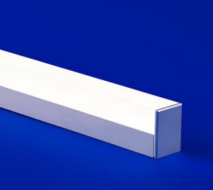 High CRI Linear LED Fixture with Drop Lens and White Optics for Hospitality and Commercial Spaces