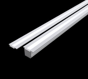 Recessed LED Channel for Interior Drywall and Ceiling Lighting Applications