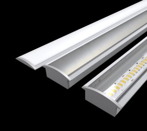 Recessed Aluminum LED Channel for Integrated Lighting in Drywall, Ceilings, and Wall Installations