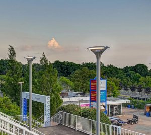 Pedestrian-Scale Architectura LED Area Lighting Fixture for Streetscapes, Parks, and Urban Public Spaces