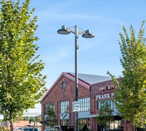 Arm Mount LED Fixture for Urban Streetscapes, Pedestrian Pathways, and Commercial Area Lighting