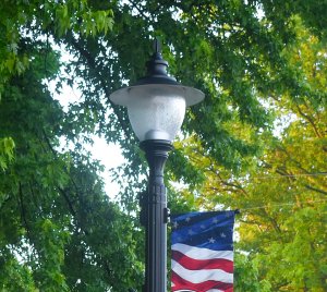Traditional Acorn Style Post Top LED Street Light with Spun Aluminum Shade and Cast Aluminum Finial