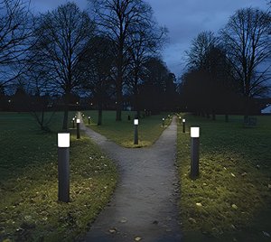 Flange or Root Spike Mounted LED Bollard for Residential, Urban, and Public Outdoor Lighting