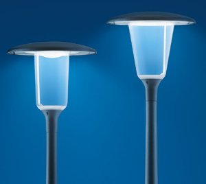 Post-Top Light with Smart Controls, Presence Detection and Zhaga Sockets for Urban Pathways, Promenades, and City Squares