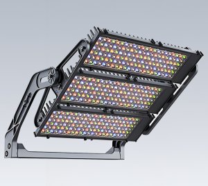 High Power RGBW and Balanced White LED Floodlight with Dual DALI and DMX-RDM Gearbox