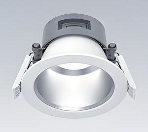Recessed LED Downlight with UGR19 Compliance and Variable Colour Temperature from 2700K to 6500K