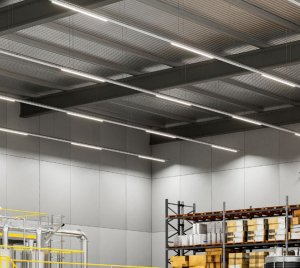 Modular Linear LED Trunking System for Warehouses, Open Manufacturing and Assembly Spaces