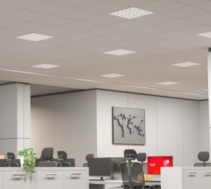 Low-Glare LED Troffer Light with High Luminous Efficacy for Classroom, Office, and Corporate Spaces