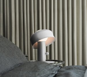 Modern Accent Table Lamp with Shade Maneuverability, Phase Dimming Control, and Warm White LED Illumination