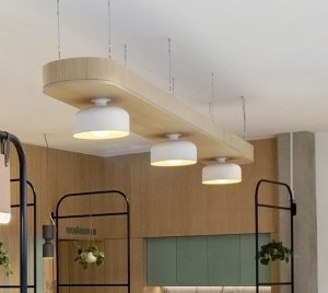 Modern Wall and Ceiling Light Fixture with Five Distinct Aluminum Shade Profiles and Glass Globe Diffuser