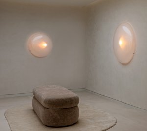 Surface-Mounted Wall and Ceiling Light with Prismatic Lens for Soft Ambient Glow