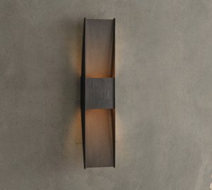 Brutalist Inspired LED Wall Sconce with Rectilinear Geometric Design and Subtle Light Openings