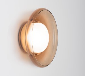 Contemporary Wall Light with Layered Opalescent Glass Diffuser, and Phase, 0–10V, and DALI Dimmable Control