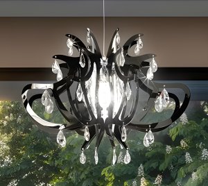 Luxury Crystal Chandelier Light with Sculptural Radial Design for Living Rooms, Dining Areas, and Modern Interior Spaces