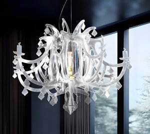 Elegant 8-Arm Chandelier Light with Refined Reflections for Dining Rooms, Living Rooms, and Luxury Interiors