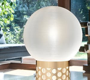 Modern Designer Table Lamp with Metallic Technopolymer Shade and Courtesy Night Light Function