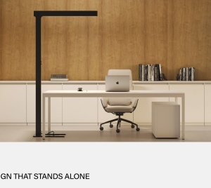 Free-Standing LED Floor Lamp with Wireless Networked Controls and Occupancy Sensors for Smart Lighting Integration