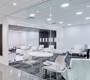 Dimmable Recessed LED Downlight with Frosted Acrylic Lens for Smooth Distribution in Commercial and Public Spaces
