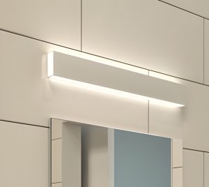 Architectural Linear LED Vanity Light with High CRI and Biophilic Inspired Naturals Finishes