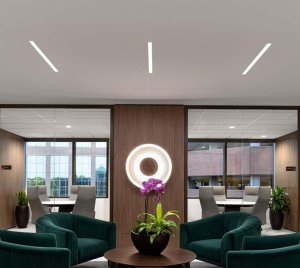 Recessed Linear Slot LED Lighting Fixture with Flush, Batwing, Asymmetric, and Pop-Down Lens Options