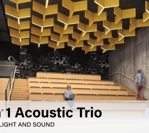 Acoustic Pendant Light with Direct/Indirect LED Modules, and Integrated Dimming Control via Lutron, DALI, 0–10V, and PoE