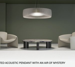 Acoustic Pendant Light with Statement-Making Shadow Effects and Integrated PoE or Lutron Controls