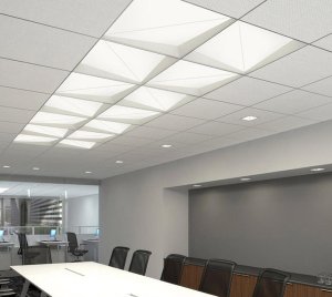 Recessed LED Ceiling Light with Faceted Prism Lens with PoE, Lutron, and DALI Control for Smart Building Integration