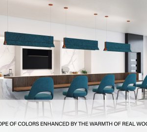 Acoustic Pendant Light with WELL L04 Compliance and DALI Lighting Controls