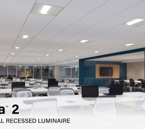 Architectural Recessed LED Troffer Light with PoE Compatibility for Smart Building Lighting Systems