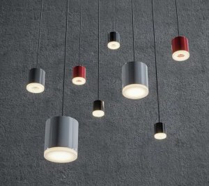 Dimmable Cylinder LED Pendant Light with Beam Shaping, Glow Ring and High Efficacy