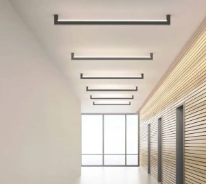 Surface-Mount Indirect LED Lighting Fixture with Lutron, DALI, DMX, and 0-10V Dimming Control Integration