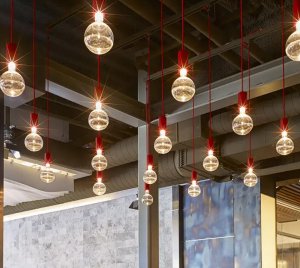 Elegant Glass LED Pendant, Ceiling, and Wall Sconce Lighting with A19, T10, and G40 Glass Bulbs