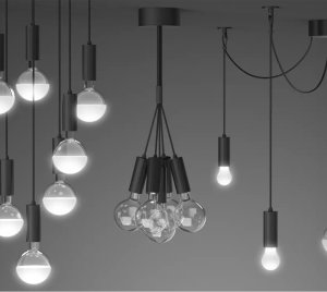 Glass LED Bulb Pendant Multiples with Cascade, Cluster, and Swag Pendant Configurations for Residential and Commercial Spaces
