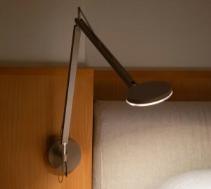 Wall-Mounted LED Reading Light with Adjustable Spring Joints and Rotatable Lamp Head