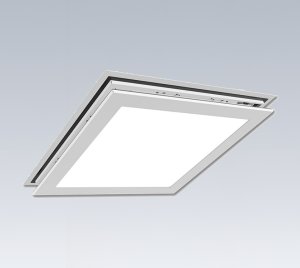 Recessed LED Cleanroom Light for Walkable Composite Ceiling Systems in Healthcare and Laboratory Environments