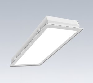 Sealed Grid-Mount Cleanroom LED Troffer Light for ISO Class 4 Ceilings and Sterile Installations