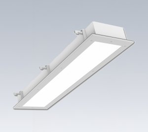 Recessed Flanged IP66 LED Troffer Light for ISO Class 4 Cleanrooms and Hazardous Locations