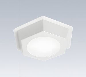 Ligature Resistant Hexagonal LED Ceiling Light for Correctional and Behavioral Health Facilities