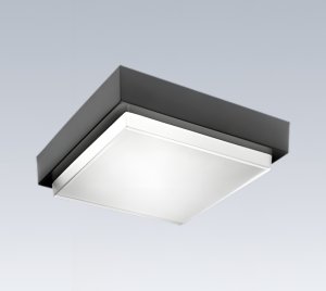 Square Surface-Mount LED Ceiling Light for Correctional and High-Abuse Environments