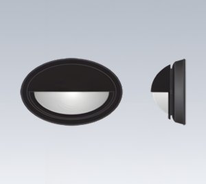 ADA Compliant Oval LED Wall Sconce with Eyelid Shield for Corridors, Walkways, Entryways, and High Abuse Areas