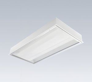LED Troffer Light for Behavioral Health and Psychiatric Facilities with Secure Doorframe Design