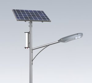 Split Solar Street Light with Bat-Wing Lens and Intelligent Controller for Urban Roadways