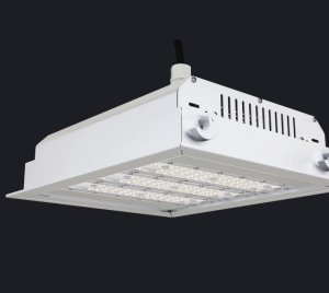 LED Canopy Light for Gas Stations with Modular Design, High Luminous Efficacy, and Adjustable Frame Sizes