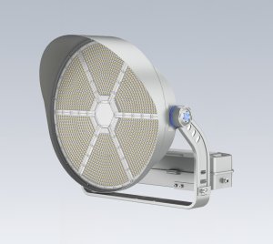 High-Power LED Flood Light with High CRI and TLCI for High Mast Stadium, Airport, and Dock Lighting