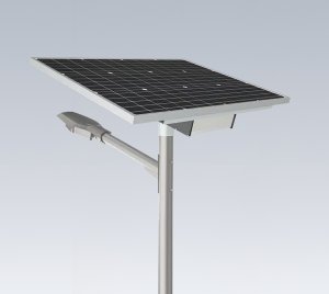 Solar Street Light with Cantilever Arm Mounting, Photocell, Timer Dimming, and Motion Sensor