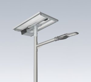 All-in-two Solar Street Light with Photocell and Timer Dimming Controls, Microwave Motion Sensor, and Smart MPPT Controller
